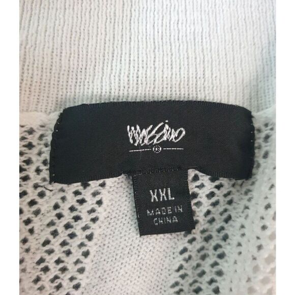 White Open-Front Knit Bolero 2XL Cardigan Shrug Coquette Mesh Detailing Boho - Picture 5 of 5